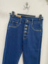High Rise Button Fitted Jeans